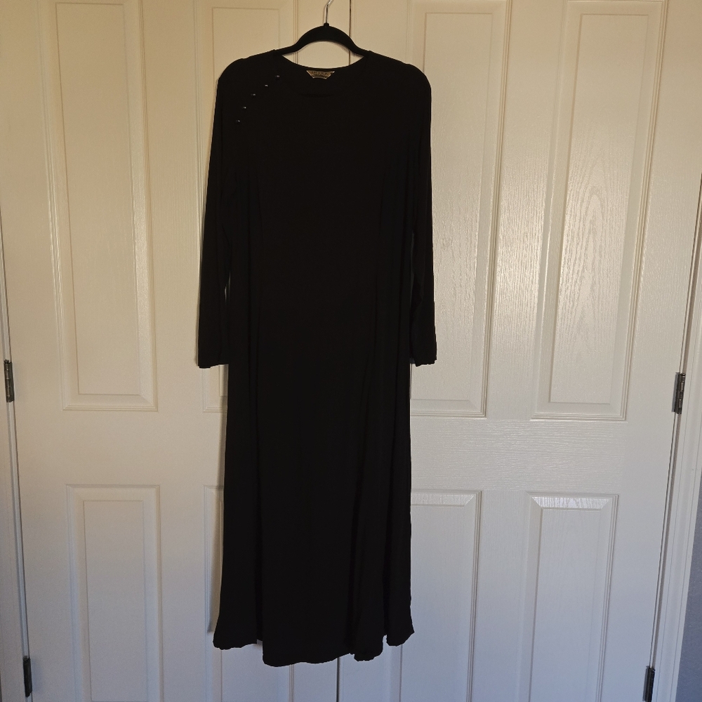 Shukr Clothing Women's Black 100% Rayon Maxi Long Dress Size Large